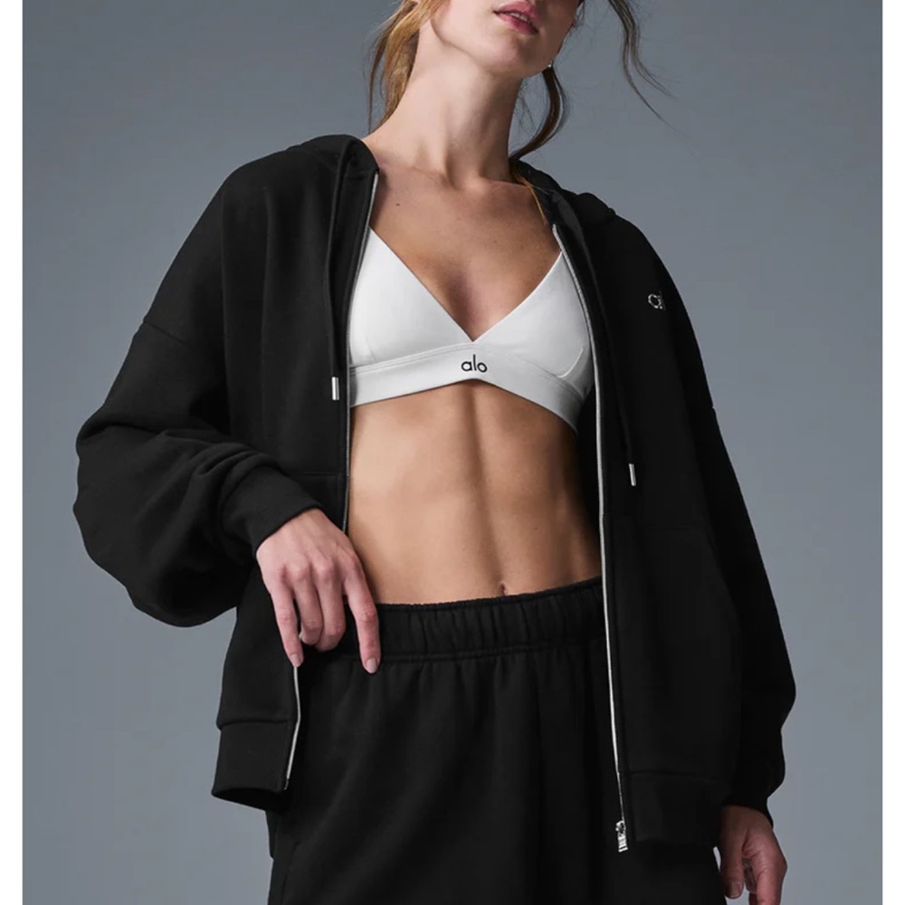 ALO Yoga Black Relaxed Hoodie